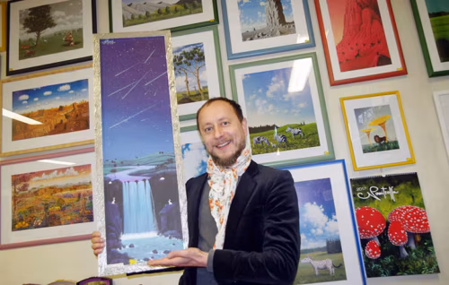 Kunstnik Navitroll’a tege võro keele nädälis vallalõ ummamuudu näütüse